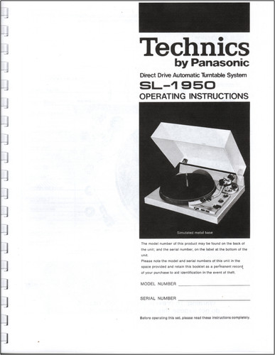 Technics 1950 turntable - sl-1950,